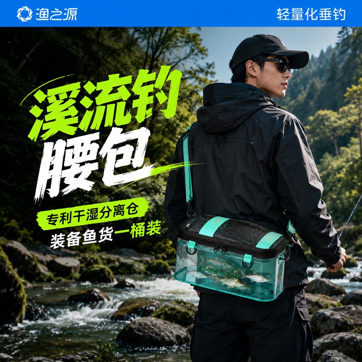 Fishing Equipment And Gear - กระเป๋าใส่คันเบ็ดตกปลาแบบสะพายไหล่ YUZHIYUAN รุ่นใหม่ อเนกประสงค์ สำหรับเก็บอุปกรณ์ตกปลาและเครื่องมือ แบบพกพา