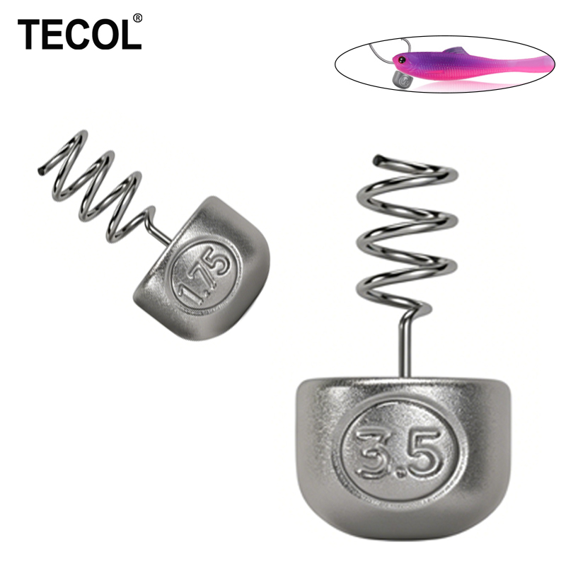 Fishing Equipment Gear - ตะกั่วถ่วงน้ำหนักแบบสปริงเกลียว TECOL 1G 1.75G 2.7G 3.5G