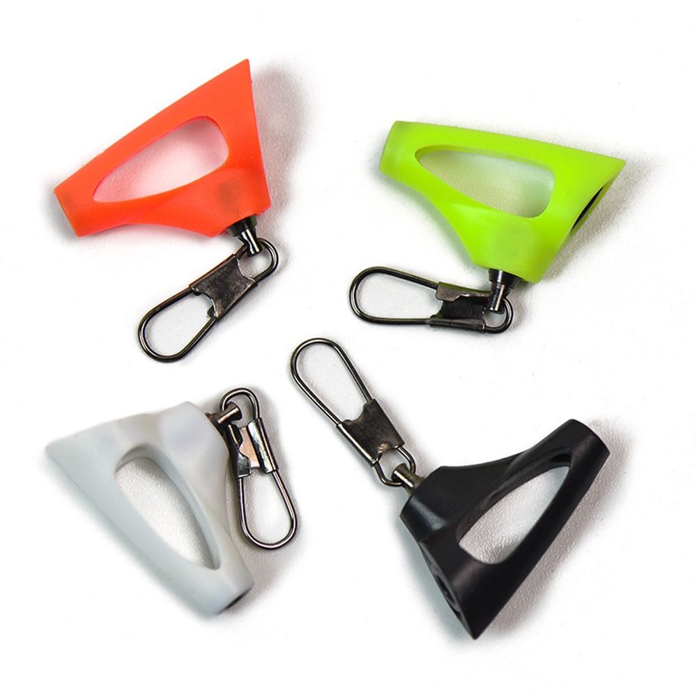 Braided Fishing Line - 4/10 Pcs หัวพลาสติกหมุนตะขอตกปลา Sinker คลิปลื่น Clear
