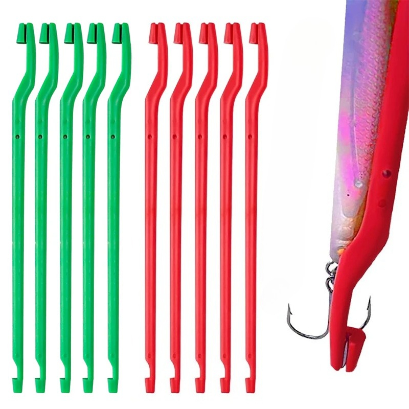 Saltwater Fishing Hook - แท่งดึงตะขอเบ็ดตกปลา 5 ชิ้น ป้องกันการบาดมือ สำหรับแยกตะขอเบ็ดเหยื่อแข็ง สำหรับเหยื่อปลอมแบบมินโนว์และเพนซิล