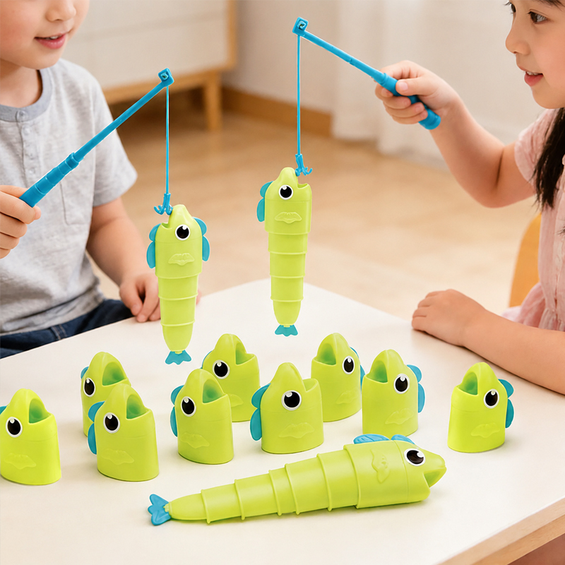 Fishing Equipment Kids - KNYYSECQ ชุดของเล่นตกปลาแบบยืดหดได้ เกมต่อสู้บนโต๊ะ ของเล่นเสริมพัฒนาการเด็ก ของเล่นเด็กเล็ก