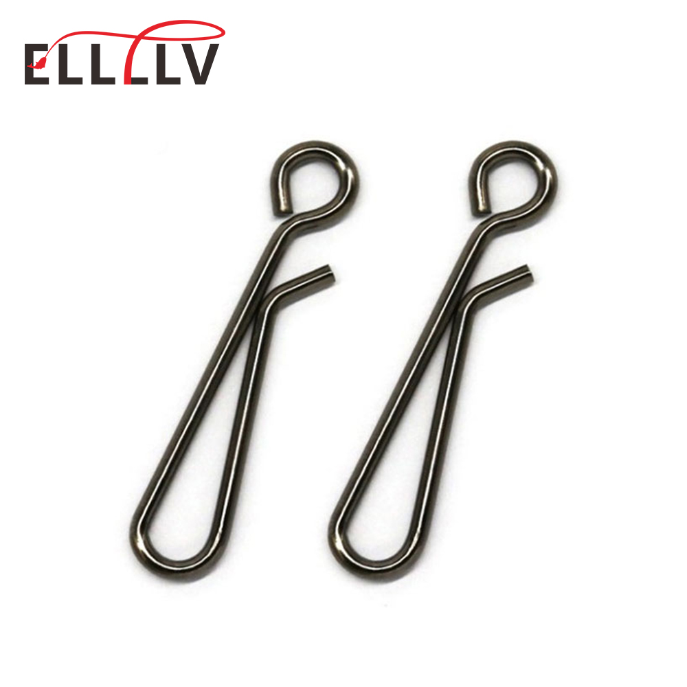 Saltwater Fishing Hook - 100 ชิ้นตกปลาน้ําเค็มสแตนเลสเปิดตา Hangling Snap Quick Change