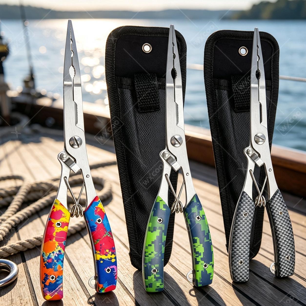 Saltwater Fishing Hook - กระเป๋าเก็บคีมตกปลาทะเล คีมปากนกอินทรีสแตนเลส ที่จับปากปลา ที่ถอดตะขอ ที่ตัดสาย ที่ถอดห่วงแยก