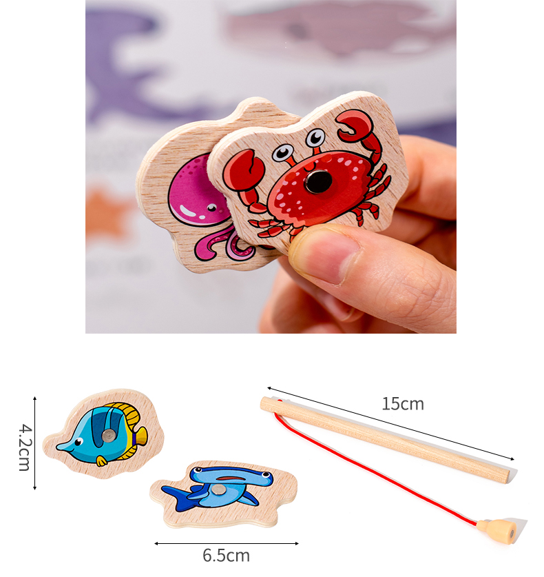 ของเล่นตกปลามอนเตสซอรี่ทำจากไม - Fishing Equipment Kids บทวิจารณ์และราคา