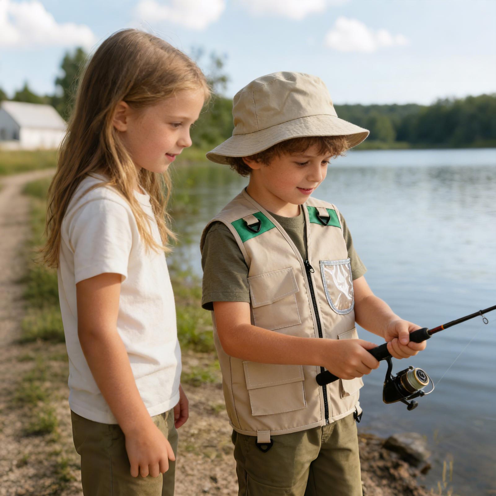 เสื้อกั๊กเด็กสำหรับกิจกรรมกลาง - Fishing Equipment Logo บทวิจารณ์และราคา