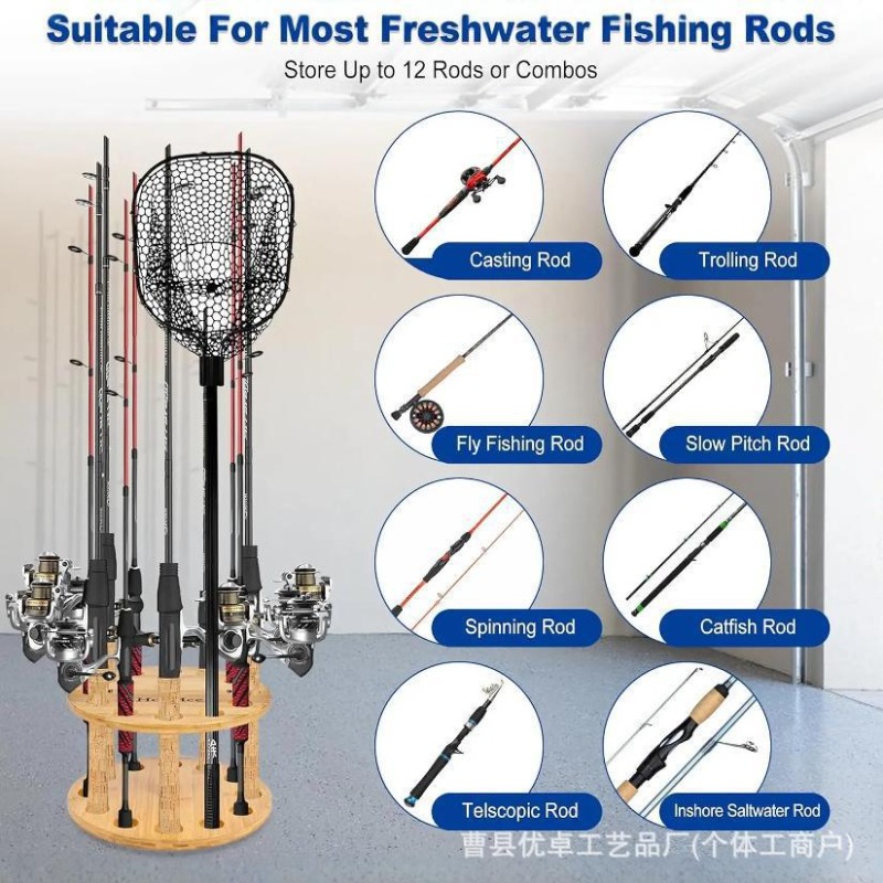 ชั้นวางคันเบ็ดตกปลาไม้เนื้อแข็ - Fishing Equipment And Tools บทวิจารณ์และราคา