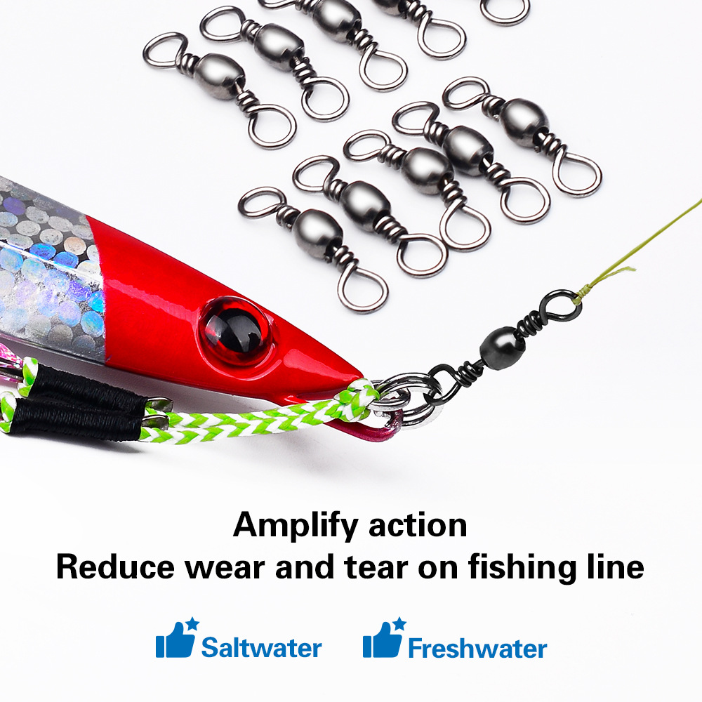 100 ชิ้นตกปลา Swivels Connecto - Saltwater Fishing Hook บทวิจารณ์และราคา
