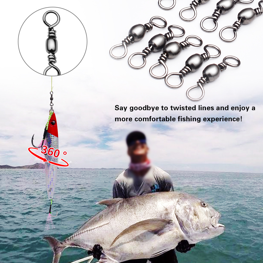 100 ชิ้นตกปลา Swivels Connecto - Saltwater Fishing Hook บทวิจารณ์และราคา