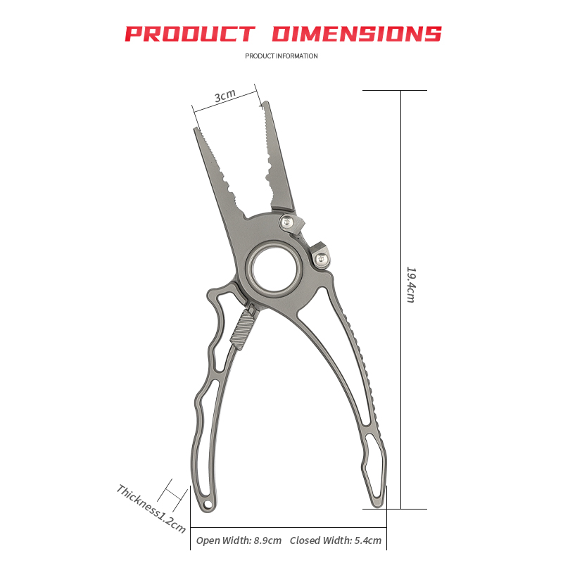คีมตกปลาไทเทเนียมคุณภาพสูง ชุด - Fishing Equipment Logo บทวิจารณ์และราคา
