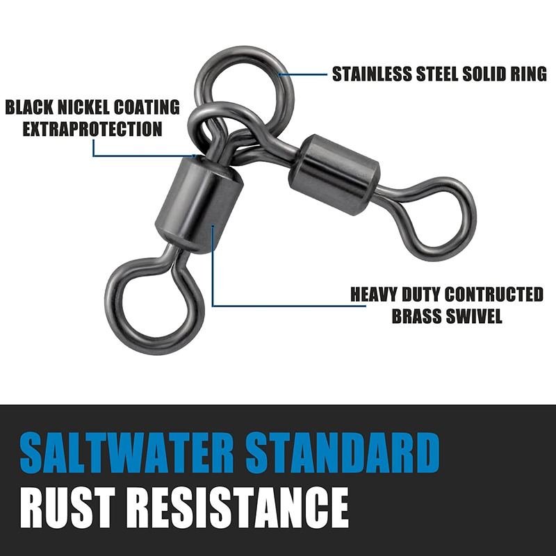 PRO BEROS 50Pcs 3 Way Swivels  - Saltwater Fishing Hook บทวิจารณ์และราคา