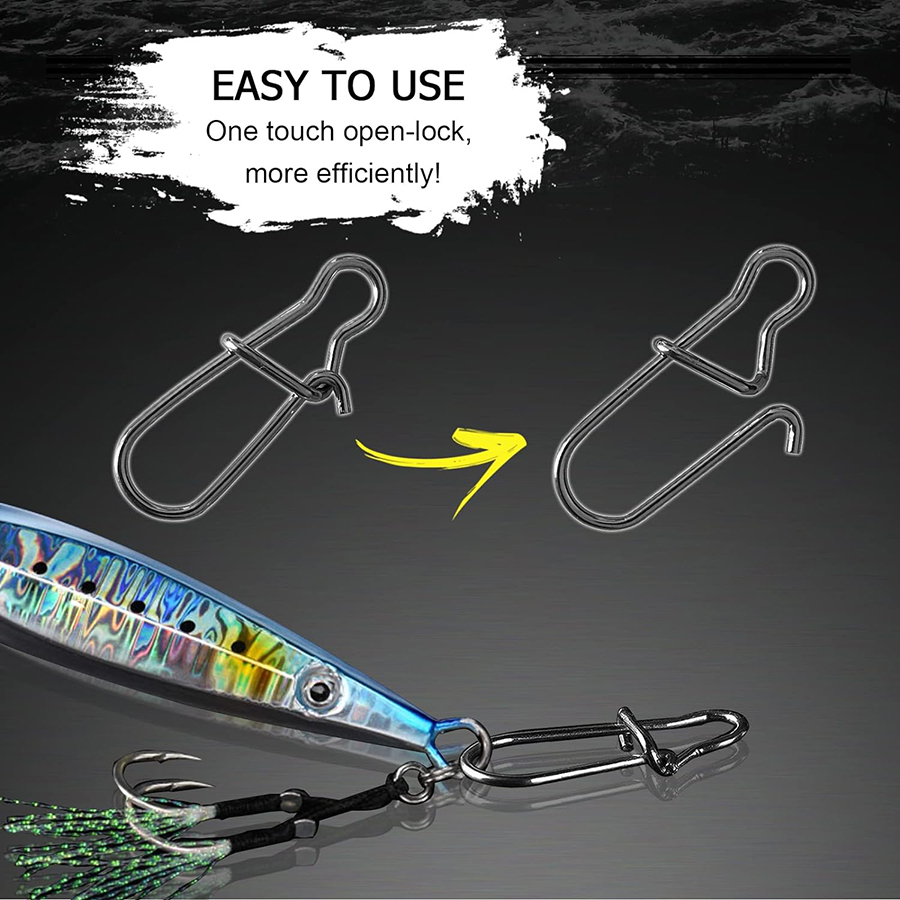 50 ชิ้น Crankbait Snaps สแตนเล - Fishing Equipment Gear บทวิจารณ์และราคา