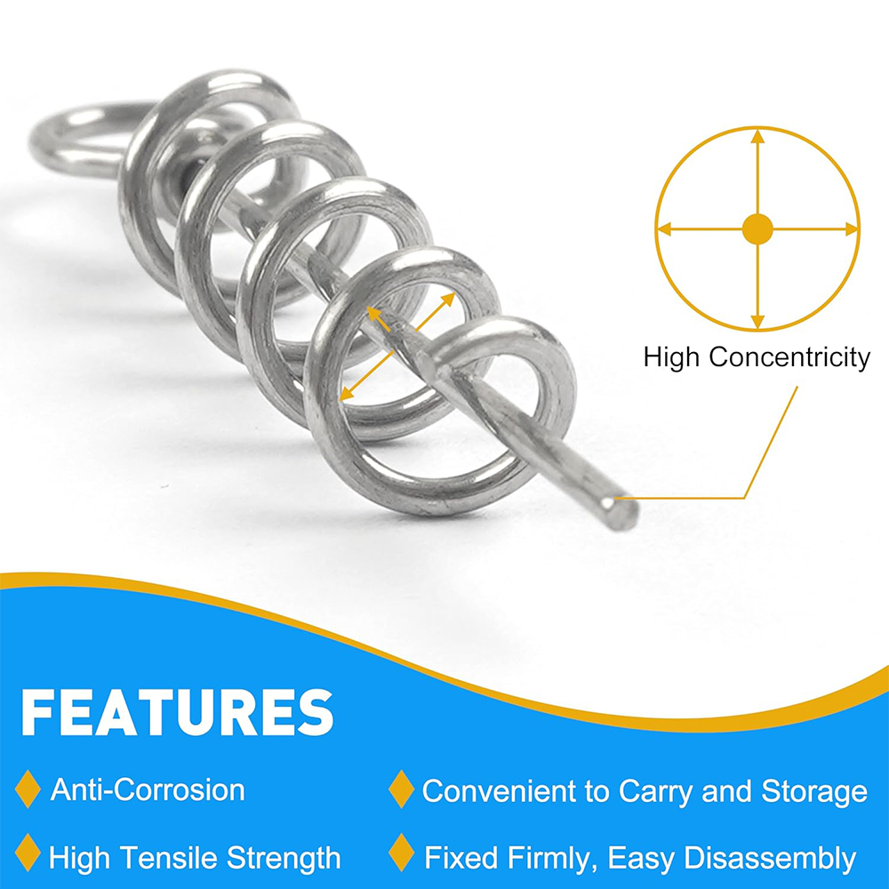 50 ชิ้นฤดูใบไม้ผลิ Twist Lock  - Fishing Equipment Gear บทวิจารณ์และราคา