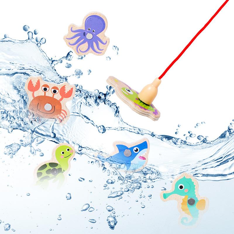 ของเล่นตกปลาแม่เหล็กไม้สำหรับเ - Fishing Equipment Kids บทวิจารณ์และราคา