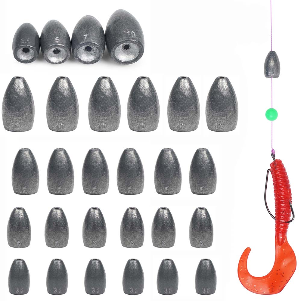 ชุดเหยื่อตกปลาแบบลูกปืนน้ำหนัก - Bass Fishing Lure บทวิจารณ์และราคา