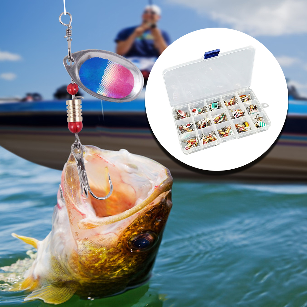 เหยื่อตกปลาแบบช้อนโลหะ 30 ชิ้น - Bass Fishing Lure บทวิจารณ์และราคา
