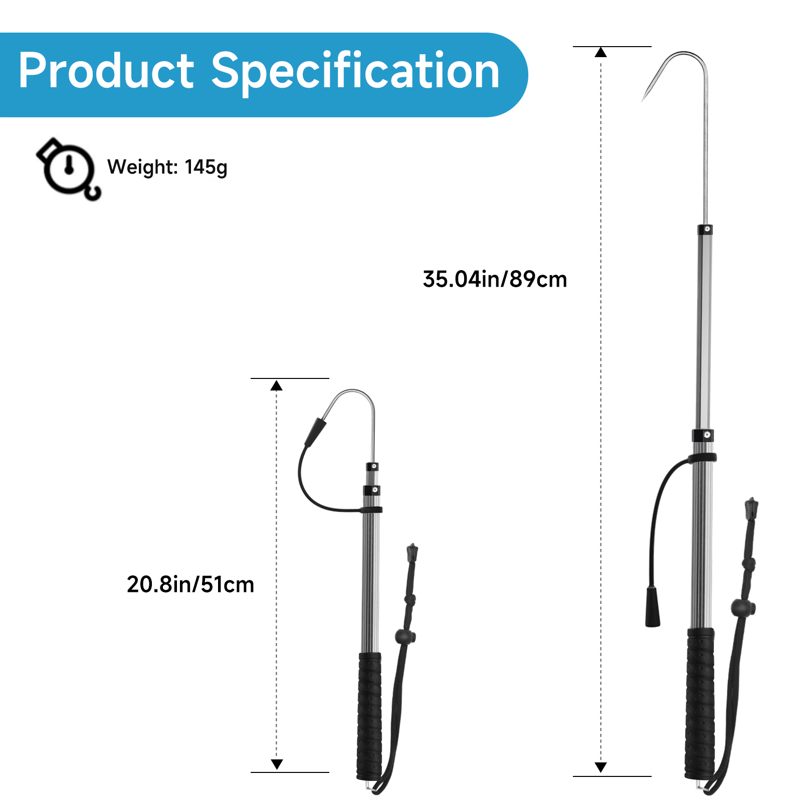 SANLIKE 90 ซม.Telescopic Fishi - Saltwater Fishing Hook บทวิจารณ์และราคา