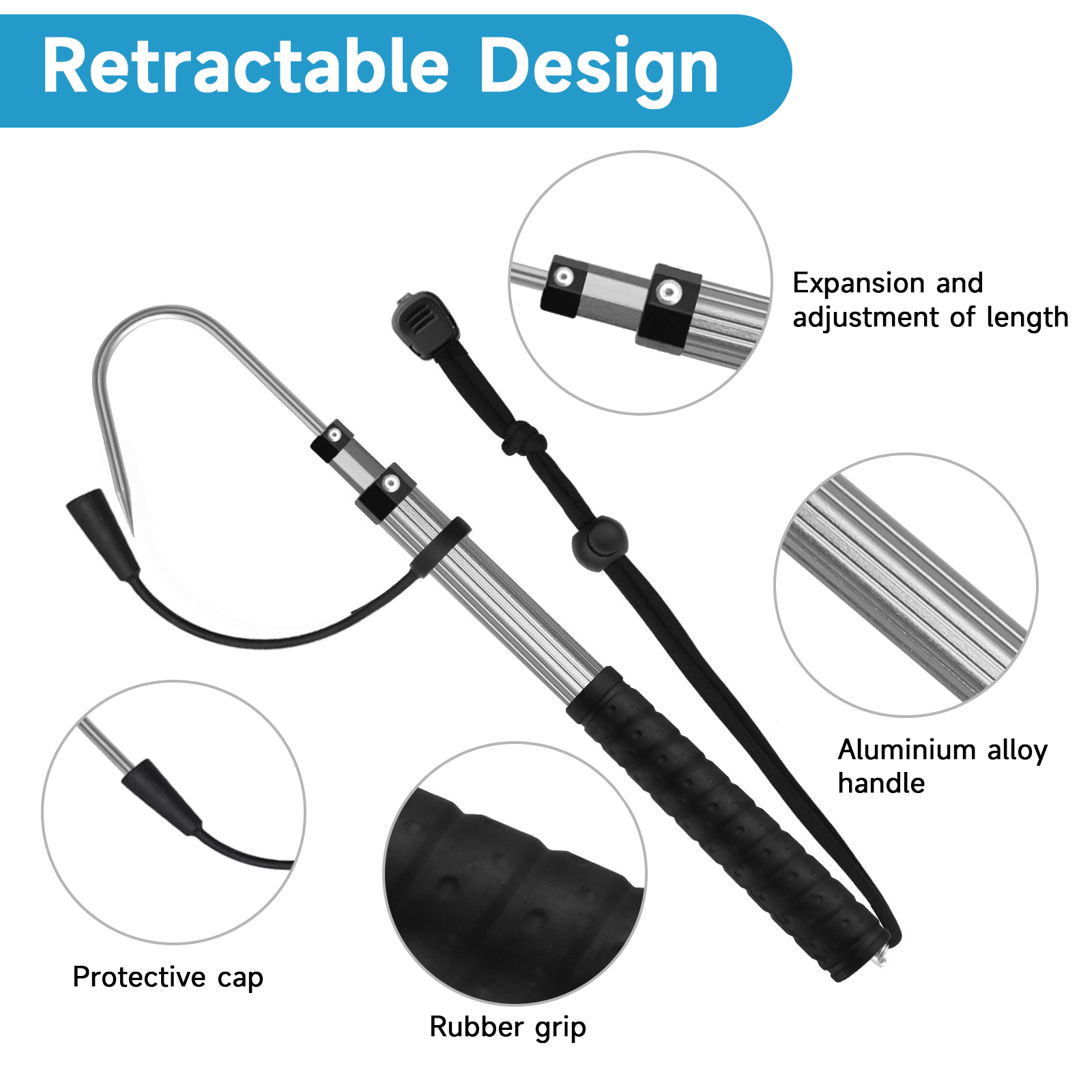 SANLIKE 90 ซม.Telescopic Fishi - Saltwater Fishing Hook บทวิจารณ์และราคา